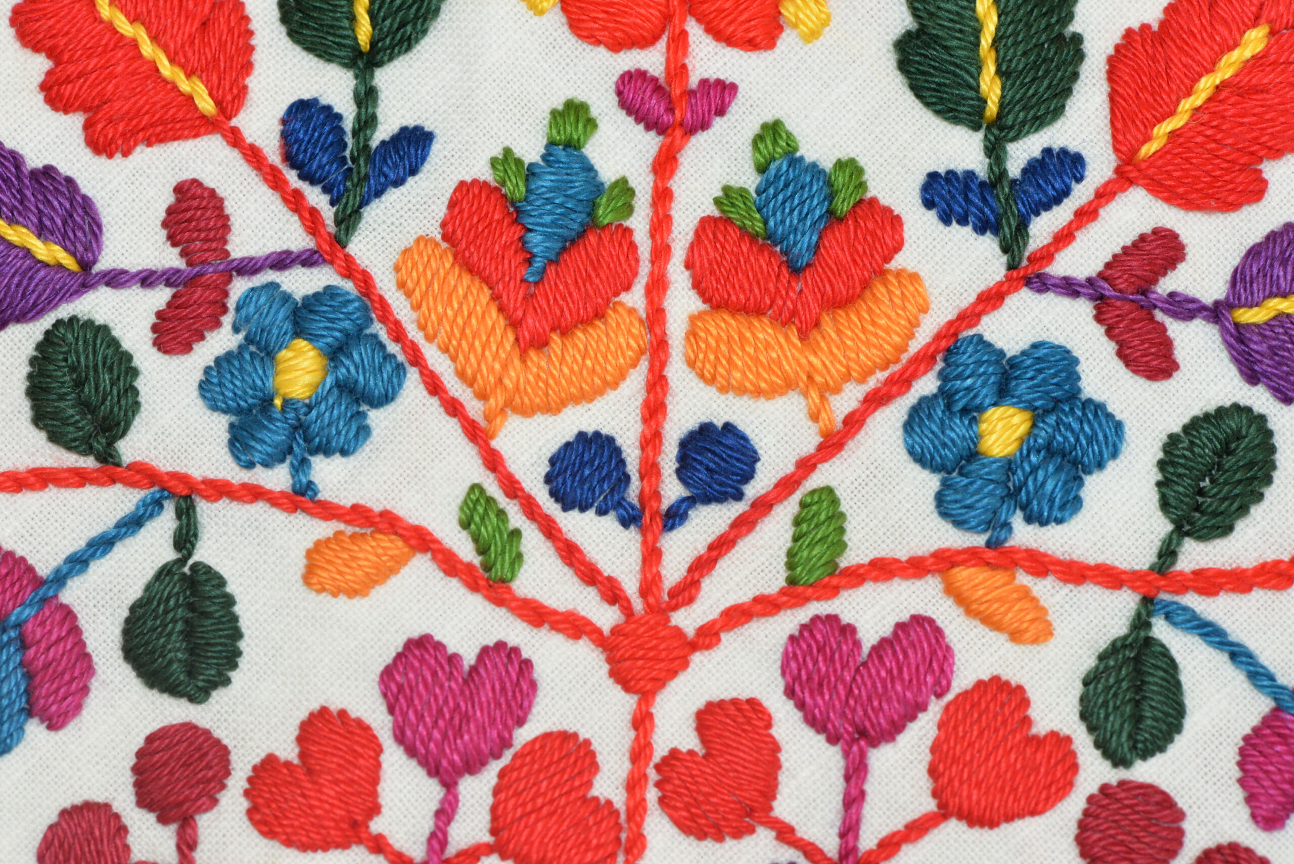 The art of the traditional blouse with embroidery on the shoulder