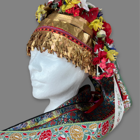 Chiltse - reproduction of a traditional Hutsul wedding headdress Yvanna Maraz Petrovvska, Ottawa, 1975